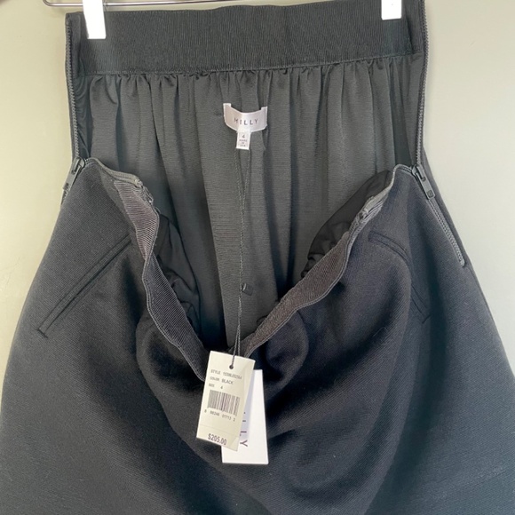 Milly Wool Blend Double Zipper Black Mini Skirt size 4 - Picture 9 of 11